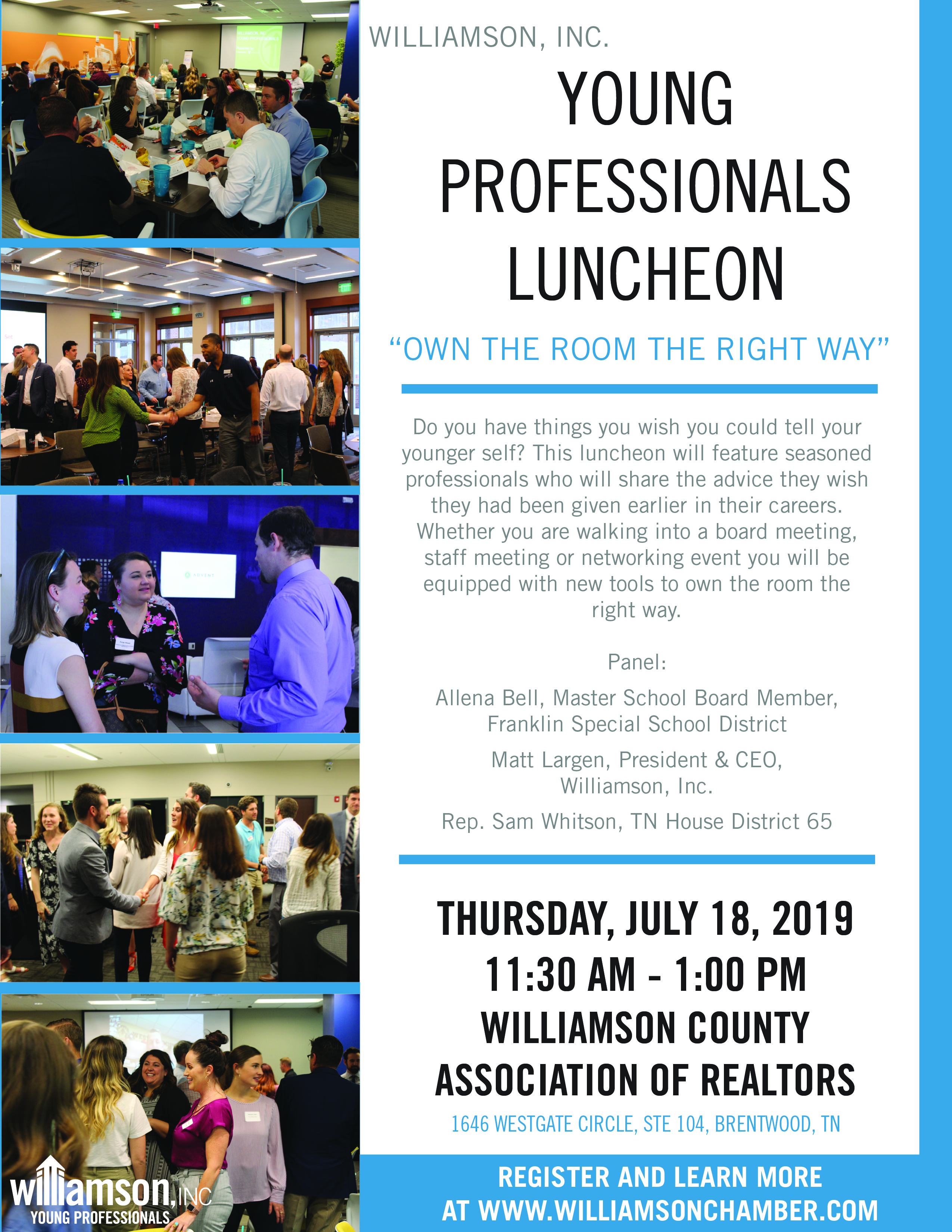 YLC Alumnus Matt Largen on Williamson, Inc. Young Professionals Panel at July 18 Luncheon